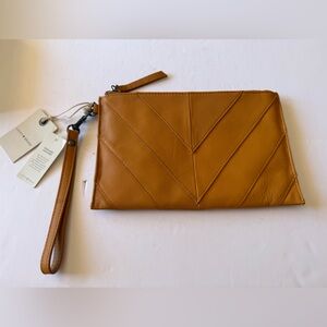 Lucky Brand RAYLA Wristlet Leather Wallet, Saffron Color, New with Tags
